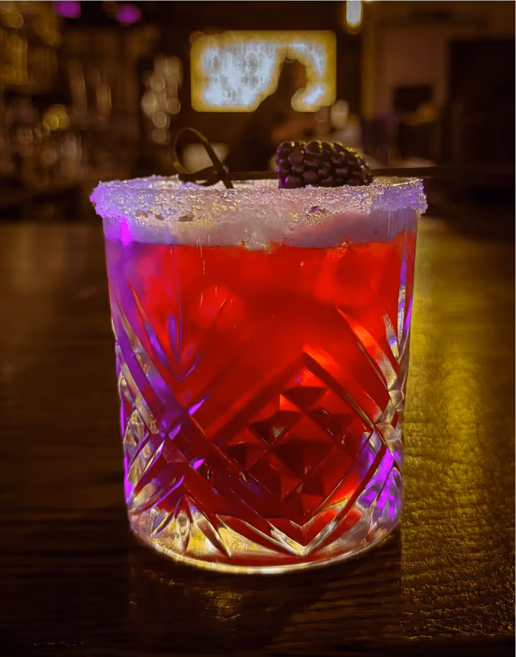 red cocktail at Tipsy Taco