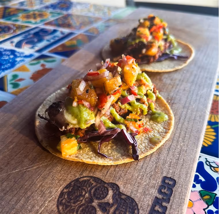 two tacos at Tipsy Taco